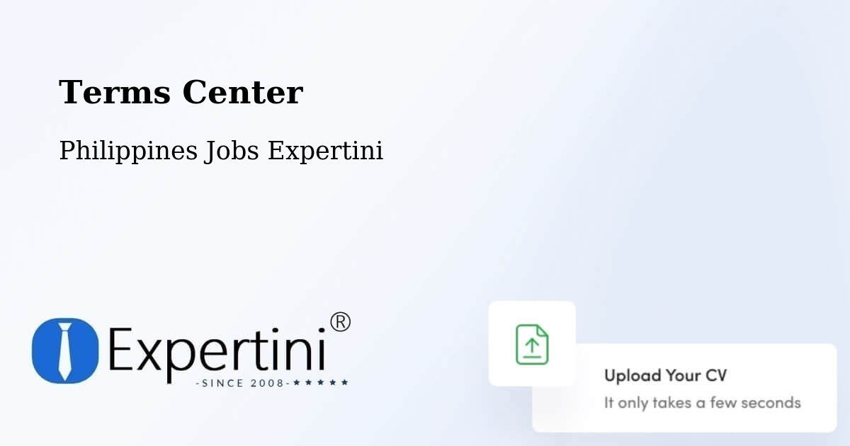 Terms Center - Philippines Jobs Expertini